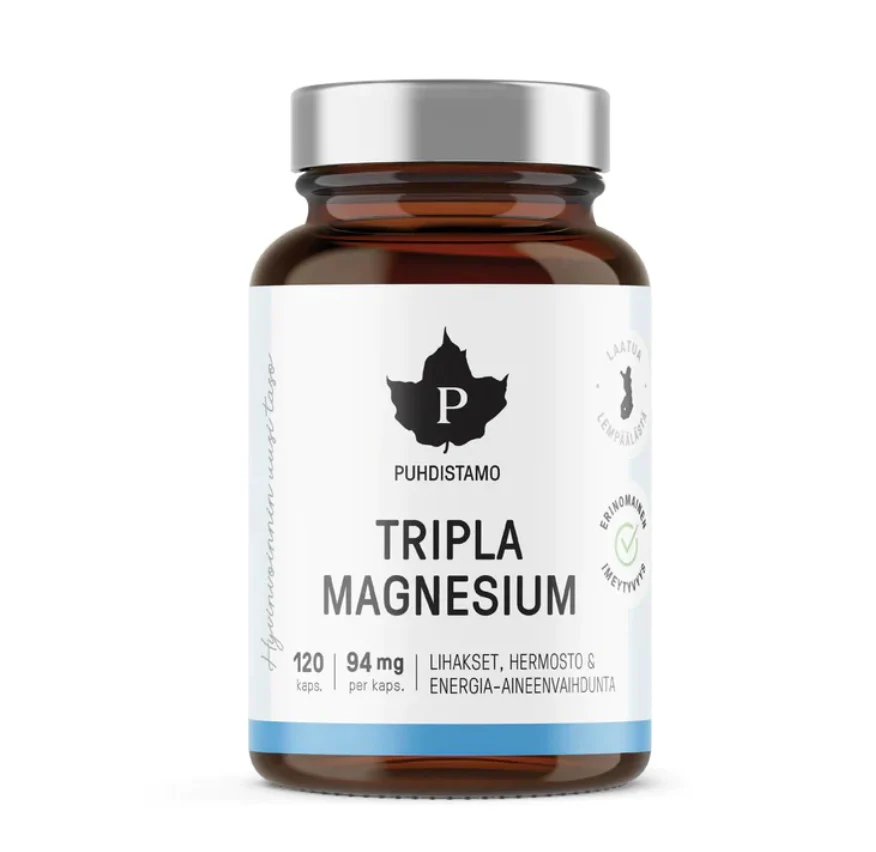 Puhdistamo Tripla Magnesium (120 Caps)
