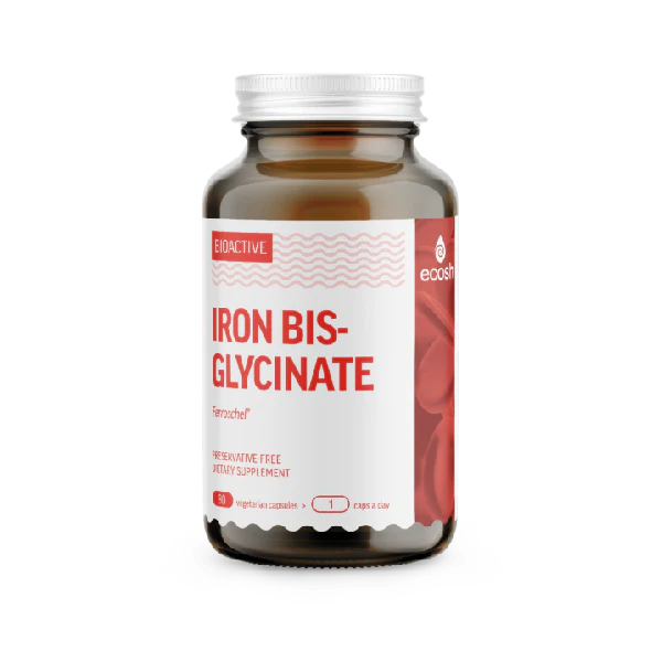 Ecosh Iron Bisglycinate Bioavailable Ferroschel (90 Capsule)